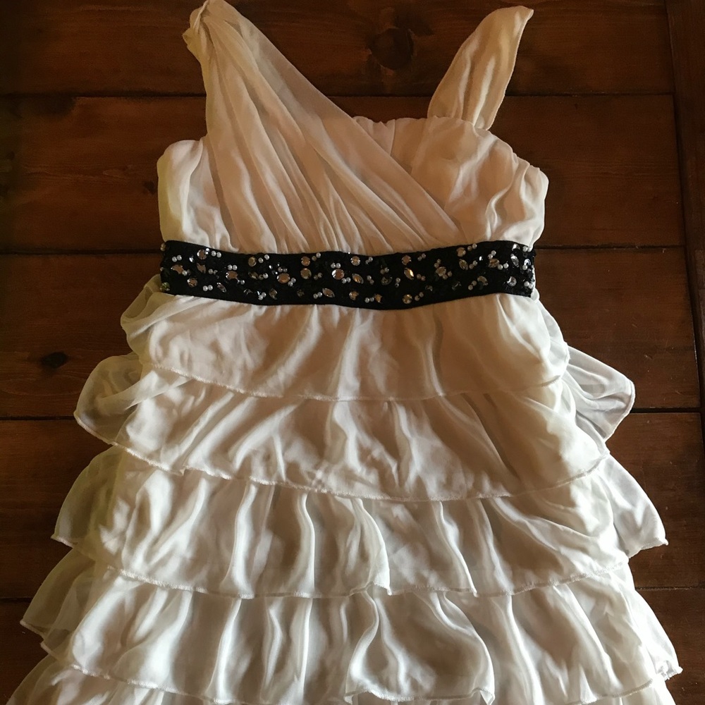 Sequin Hearts dress, black and white, size 10